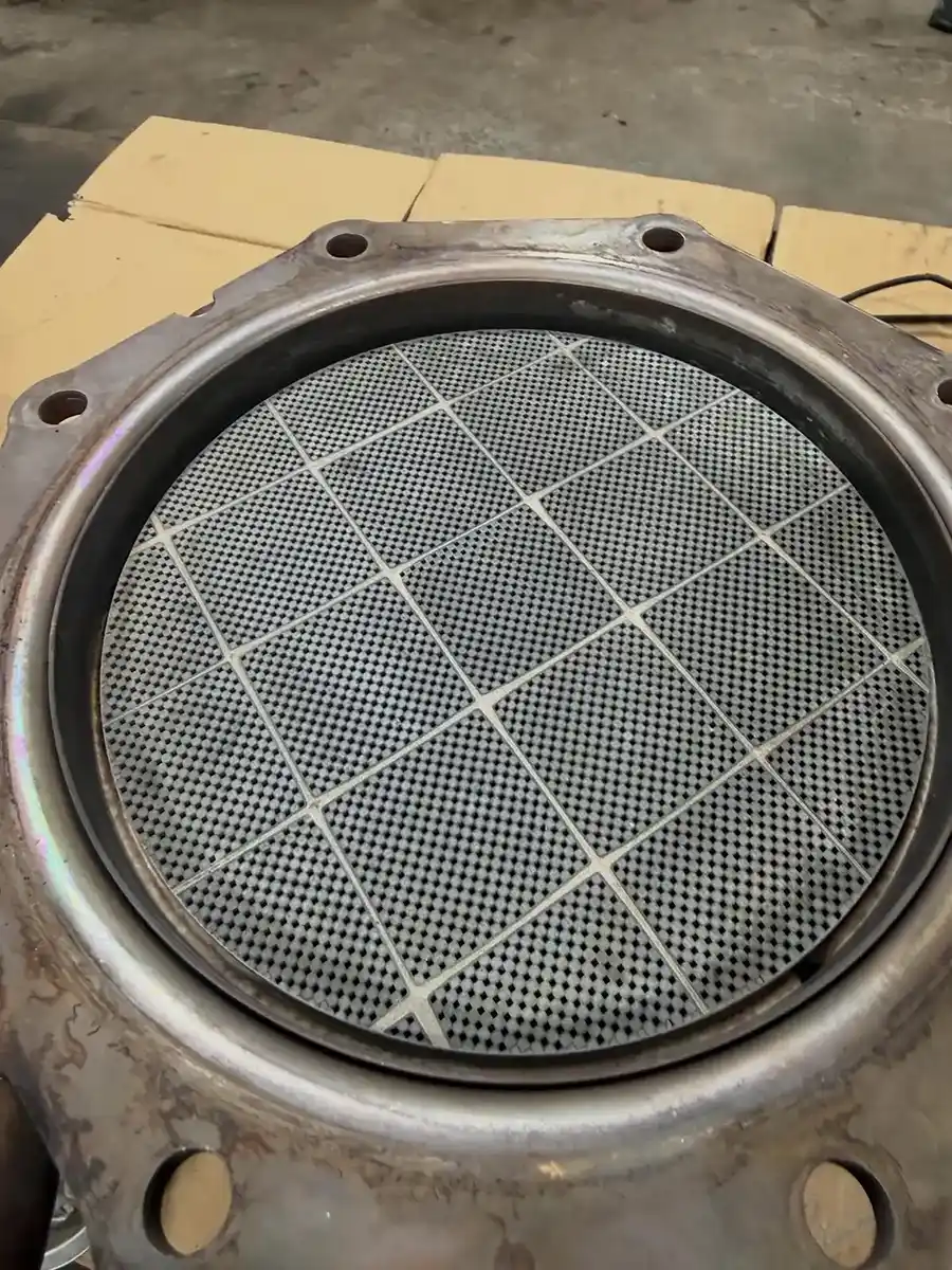 Restored diesel particulate filter after professional cleaning