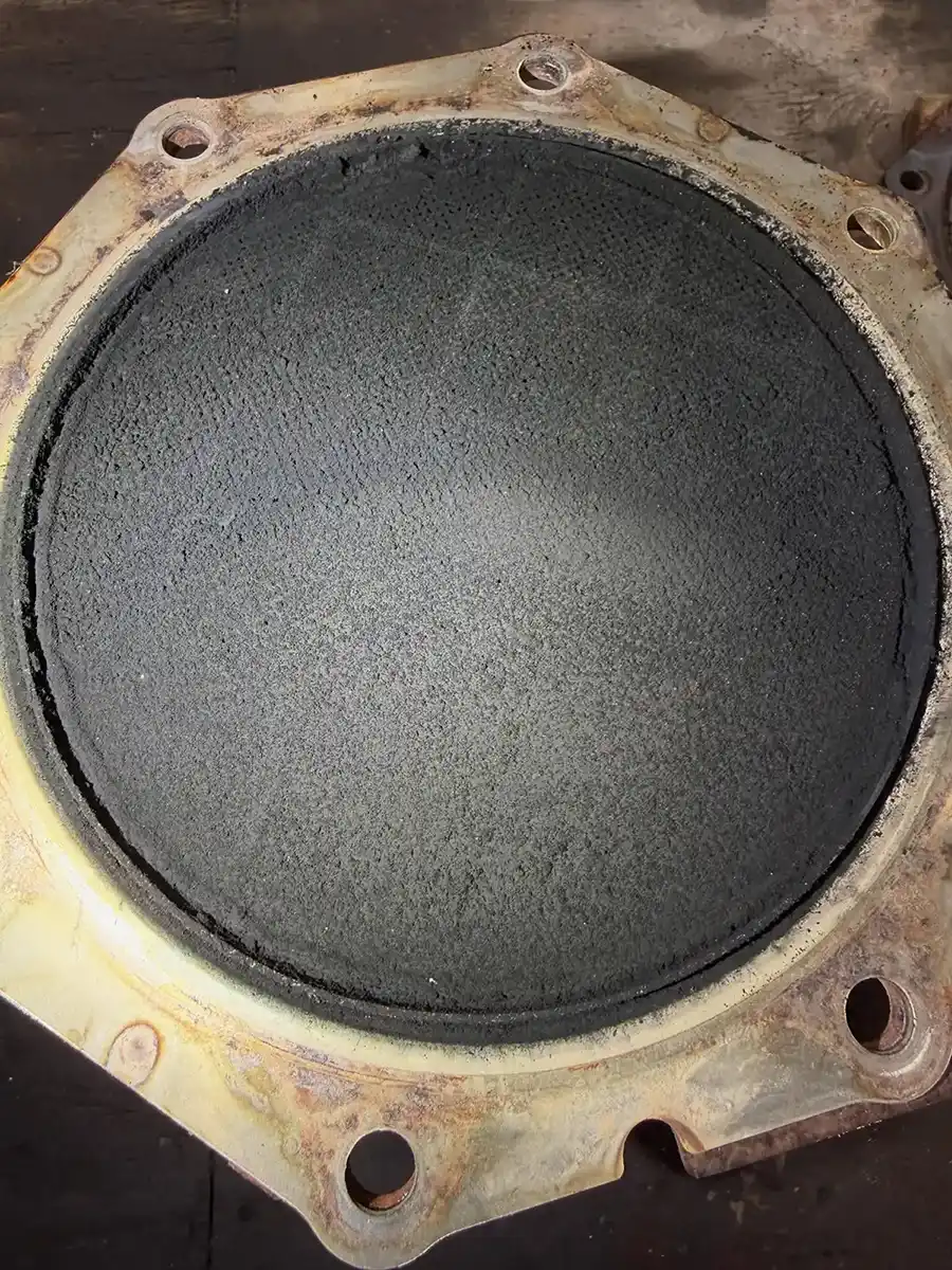 Clogged DPF filter before cleaning