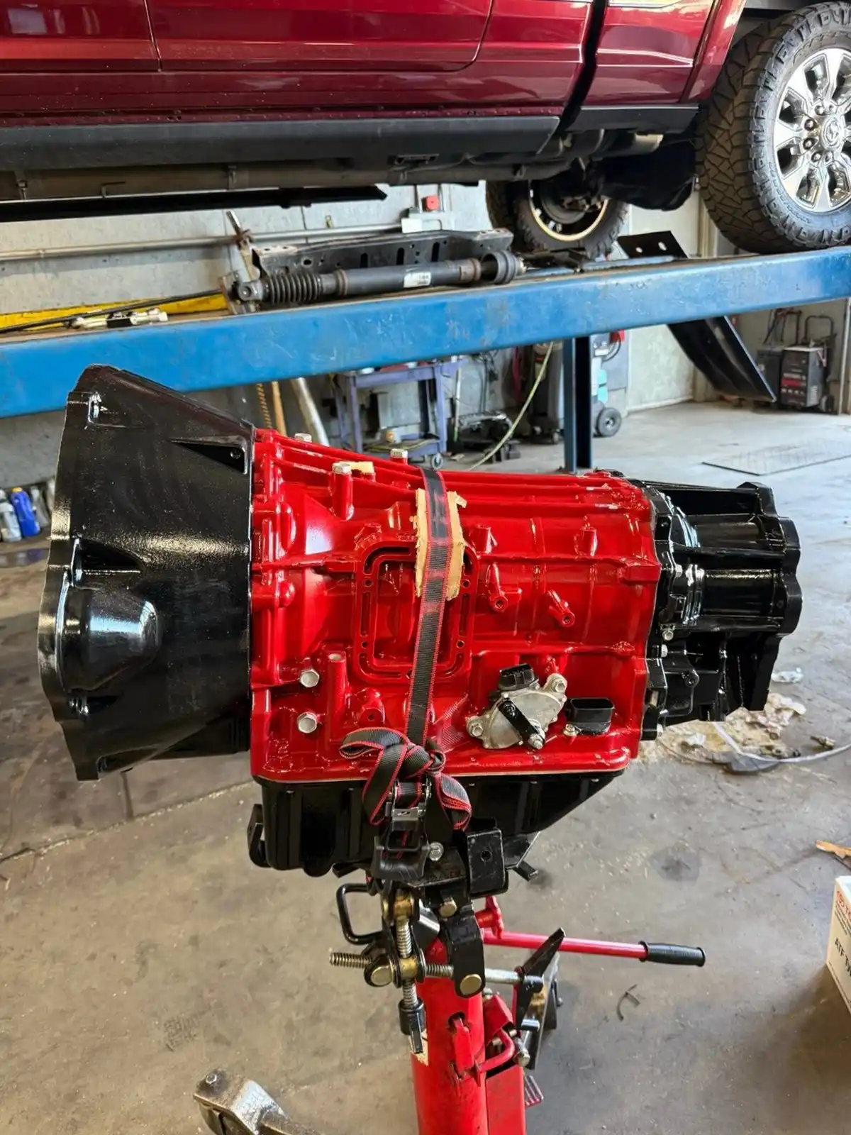 Rebuilt transmission ready for installation